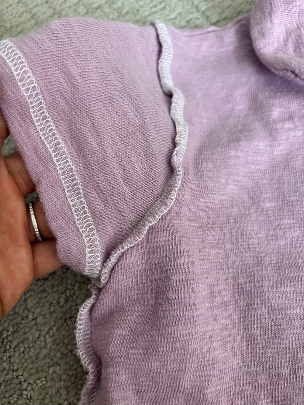 Forever 21 Lavender Button-Front Collared Tee - Picture 6 of 6